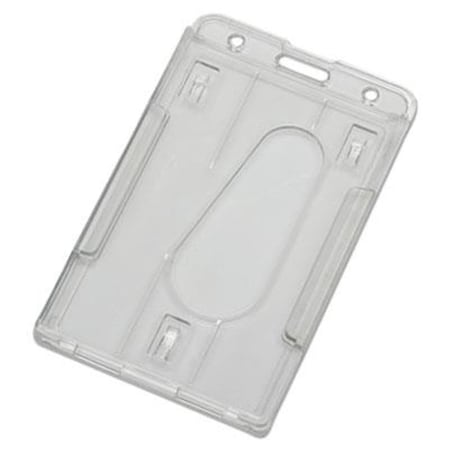 Made-To-Stick 845501 2.12 x 3.37 in. Dual Card Vertical ID Holder  Clear MA3749789
